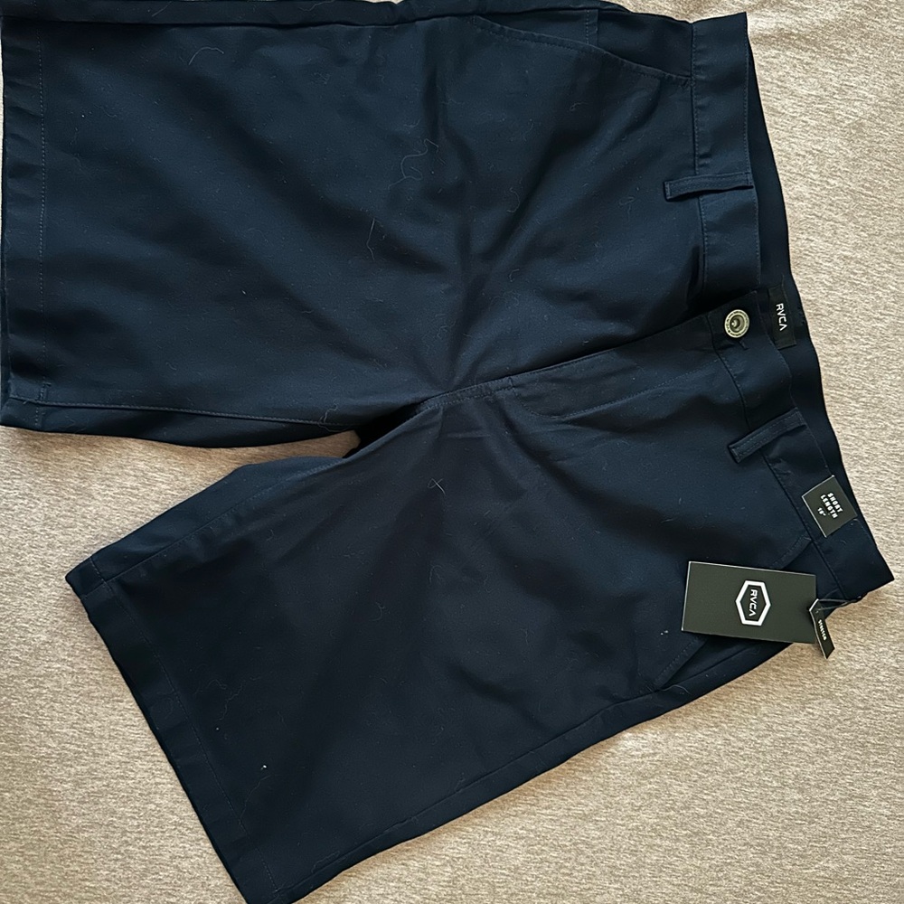 RVCA Dark Blue Men's Flat Front Shorts